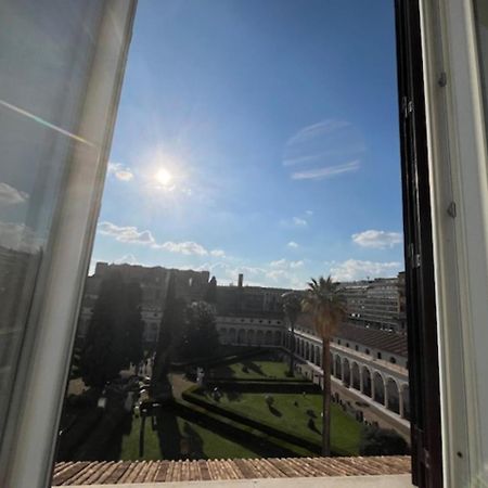 Camera X2 Con Magnifica Vista Sul Chiostro Di Michelangelo E Le Terme Di Diocleziano Roma Dış mekan fotoğraf